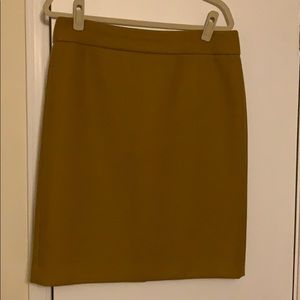 J Crew mustard wool pencil skirt
